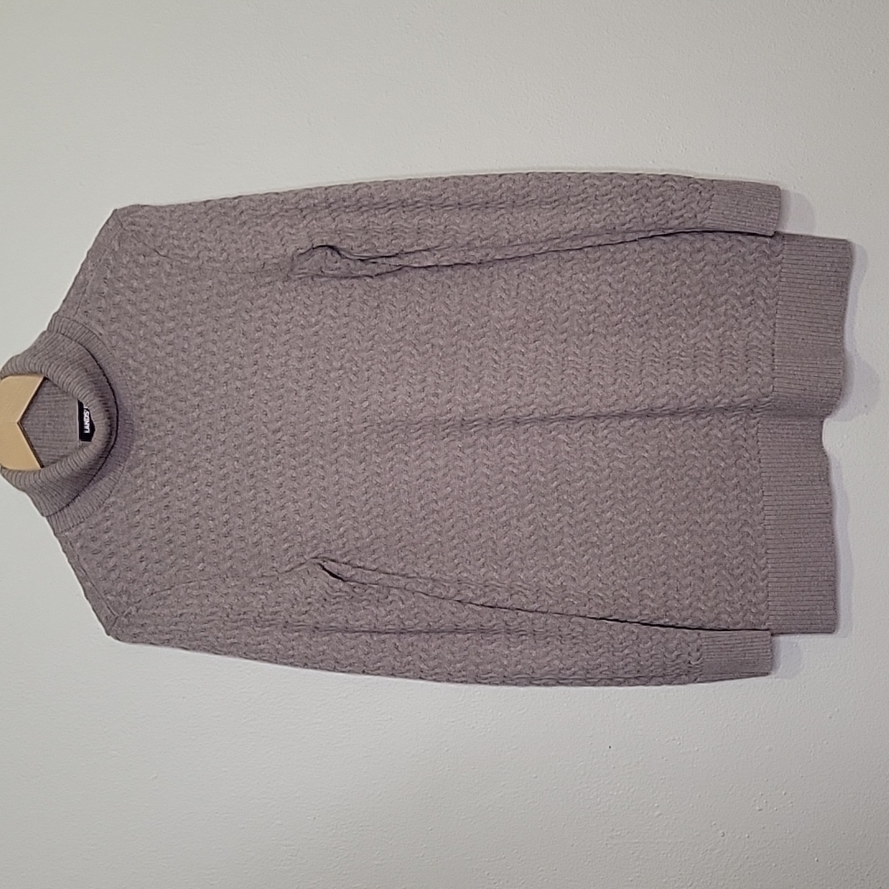 Land's End Turtleneck Cable Knit Cotton Long Sleeve Sweater, Size S